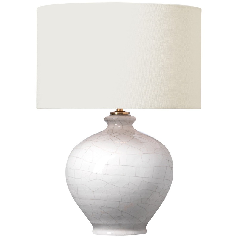 LED Accent Lamp from the Gaios Collection in Crackled Ivory Finish by Visual Comfort Signature