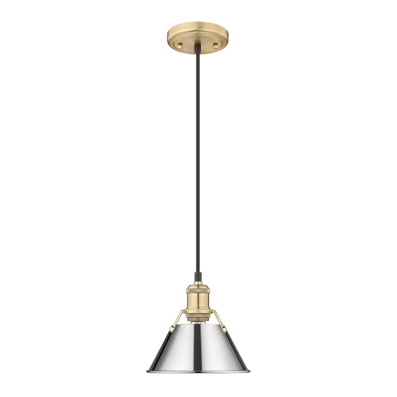 One Light Mini Pendant from the Orwell Collection in Brushed Champagne Bronze Finish by Golden