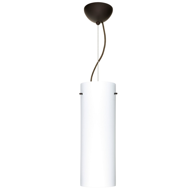 One Light Pendant from the Tondo Collection in Bronze Finish by Besa