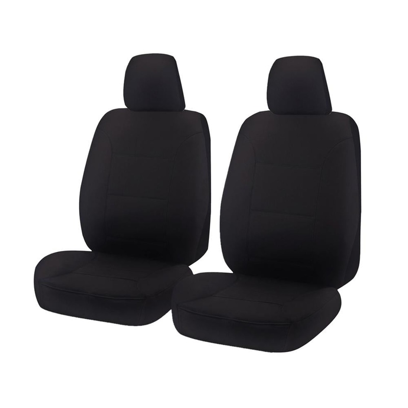 Seat Covers for NISSAN NAVARA D23 SERIES 1-3 NP300 03/2015 – ON SINGLE / DUAL CAB FRONT 2X BUCKETS BLACK ALL TERRAIN