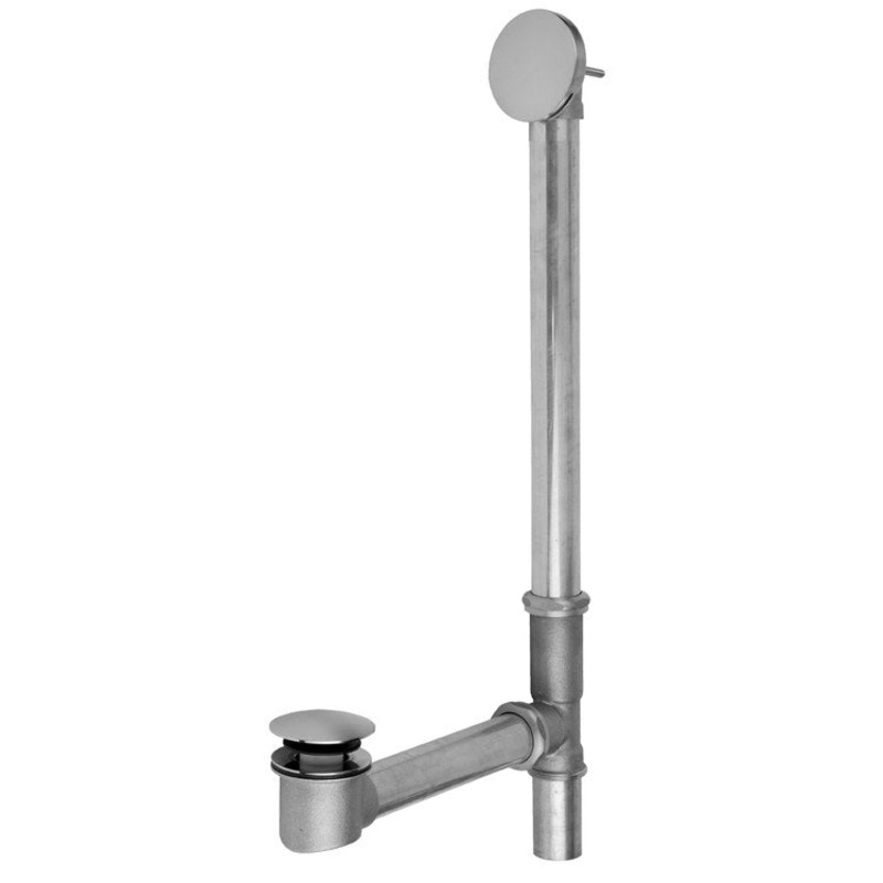 Tub Drain Bottom Outlet Standard Toe Control with Faceplate Round Fully Polished & Plated Waste Vintage Bronze Brass 10 Inch
