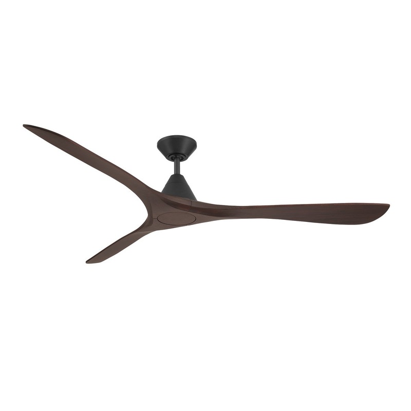 72″Ceiling Fan from the Carve Collection in Matte Black/Dark Walnut Finish by Modern Forms Fans