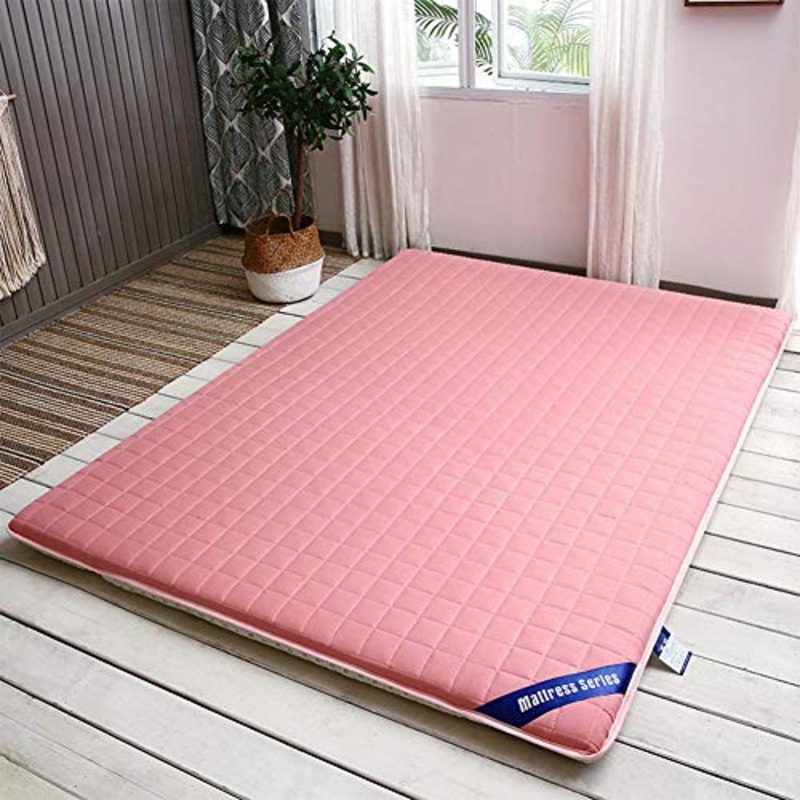 Japanese Floor Futon Mattress, Floor Mat Portable Camping Mattress Kids Sleeping Pad Foldable Roll Up Floor Mat,Student Dormitory Mattress,Breathable Futon Mattress,Camel,120x200cm
