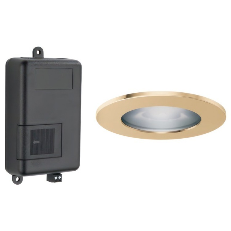 Light Module Mystix Lumicoat Polished Gold Choose From Colors Blue Green Pink Yellow Red Violet White Includes ChromaTherapy Module & LED Recessed Light Fixture with Finished Trim Ring