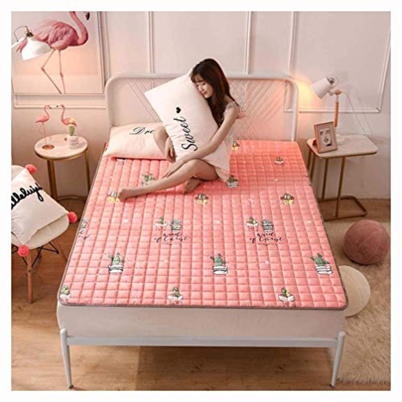 Materasso Futon Giapponese Da Pavimento, Velluto Spesso Addensato in Peluche Tatami Tappetino Portatile Materasso Da Campeggio Per Bambini Materassino Pieghevole,F-150 * 200cm