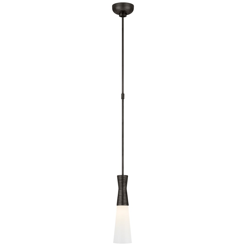 One Light Pendant from the Utopia Collection in Aged Iron Finish by Visual Comfort Signature
