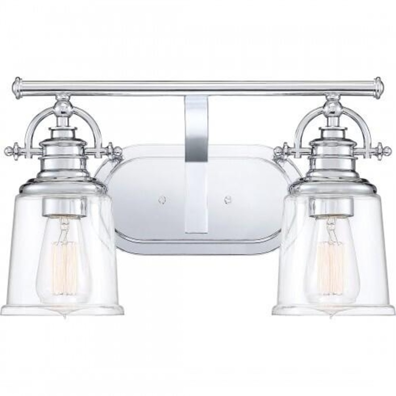 Quoizel GRT8602C Grant Bath 2 light  polished chrome Bath Light
