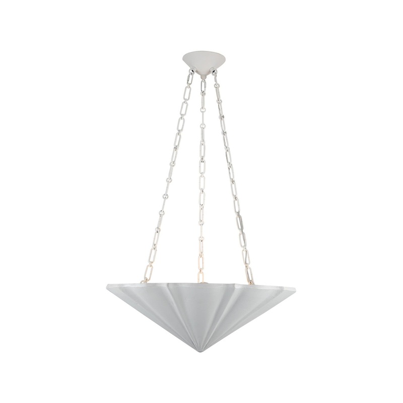 Three Light Chandelier from the Martine Collection in Antique White Finish by Alora