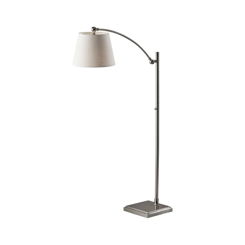 York Floor Lamp Brushed Steel
