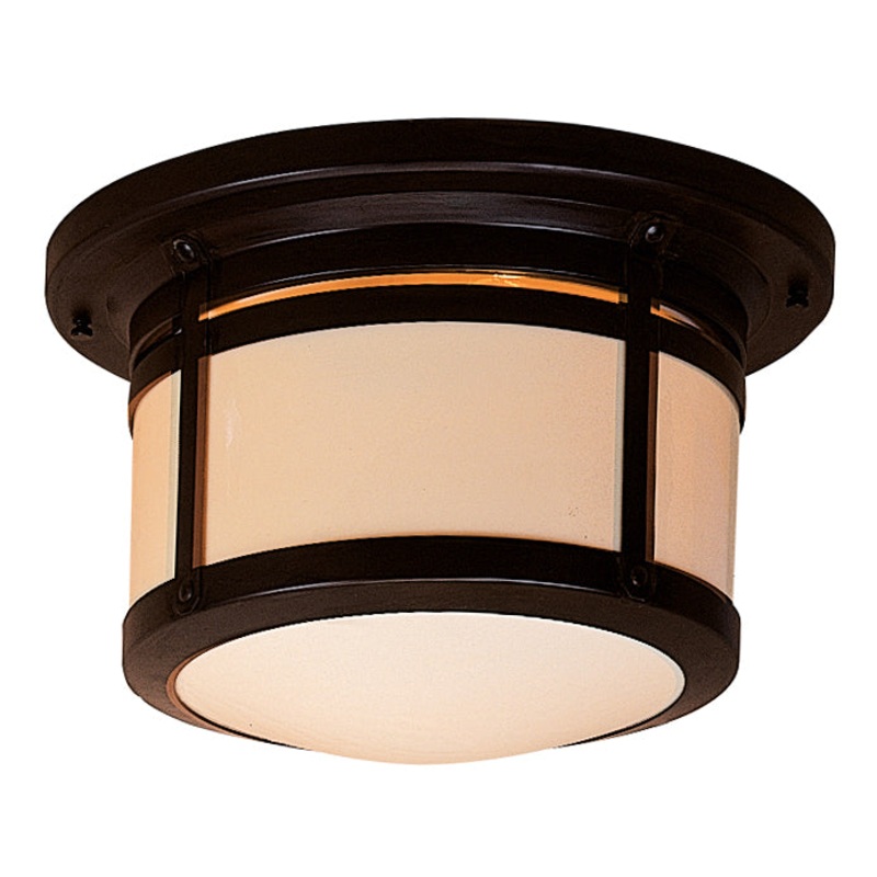 Arroyo BCM-12CR-BZ Berkeley Two Light Flush Mount Bronze