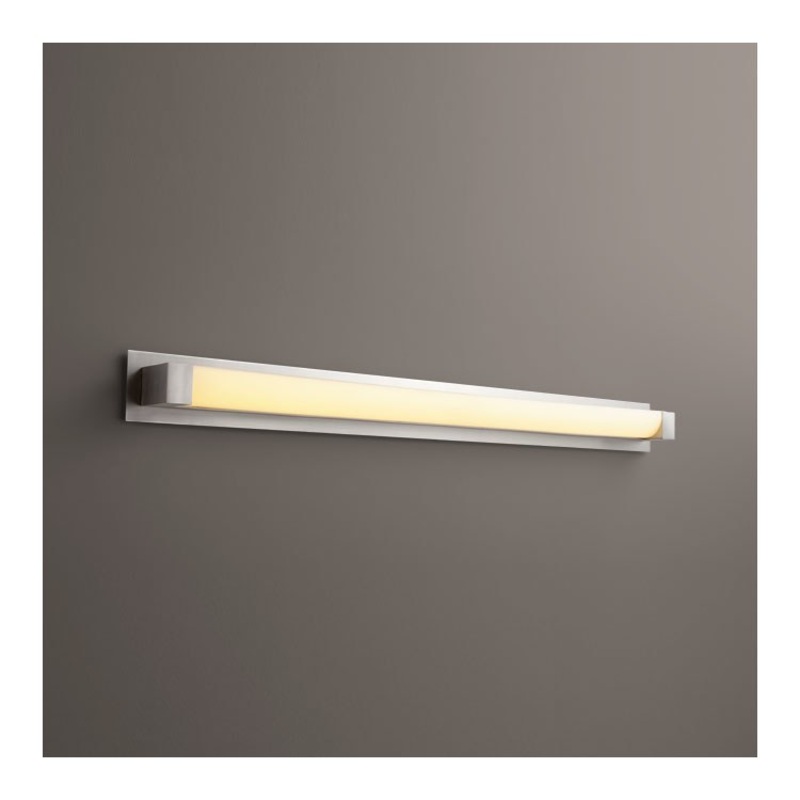 Balance Two-Light 53″ LED Bathroom Vanity Fixture – Satin Nickel