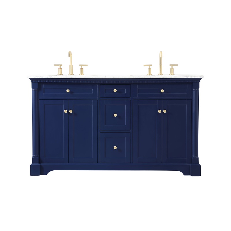 Bathroom Vanity Set from the Clarence Collection in Blue Finish by Elegant Lighting