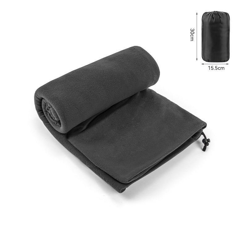 Dark Grey Versatile Double-Sided Fleece Bag Liner – Lightweight & Portable Travel Blanket for Camping & Outdoors