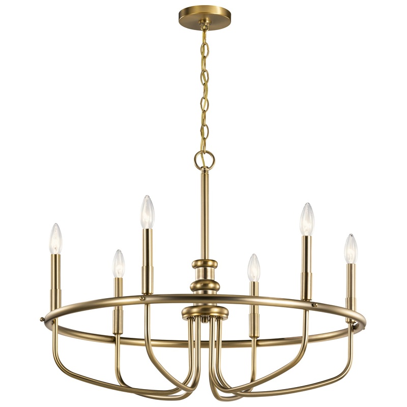 Kichler 52304CLZ Six Light Chandelier, Classic Bronze