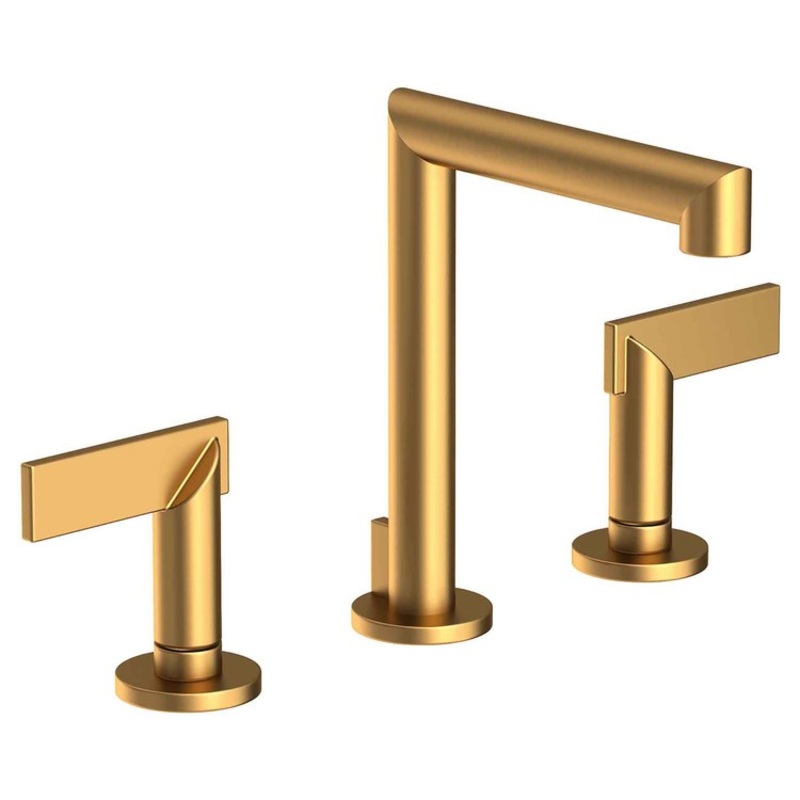 Lavatory Faucet Keaton Widespread 8 to 20 Inch Spread 2 Lever ADA WaterSense Satin Bronze PVD 1.2 Gallons per Minute Pop-Up 3 Hole