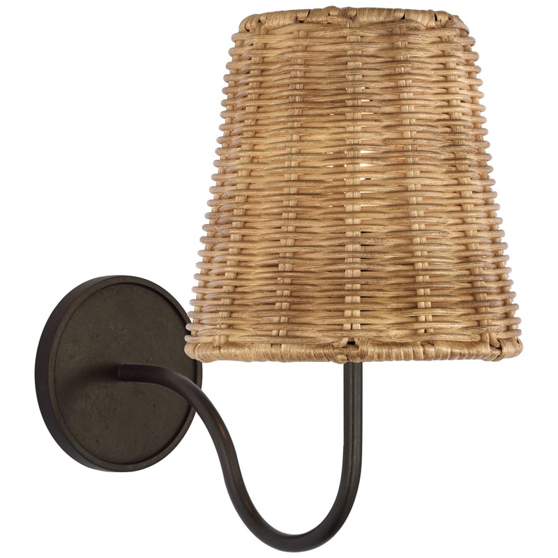 LED Wall Sconce from the Lyndsie Collection in Aged Iron Finish by Visual Comfort Signature