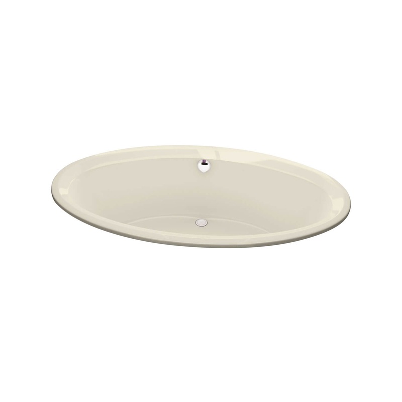 MAAX 100028-103-004 Tympani 72 x 42 Acrylic Drop-in Center Drain Aeroeffect Bathtub in Bone