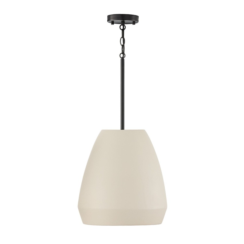 One Light Pendant from the Della Collection in Terracotta Ivory Finish by Capital Lighting