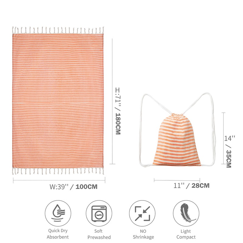 Orange Chic Lightweight Nylon Drawstring Tote Bag – Multi-Pocket Casual Shoulder & Crossbody