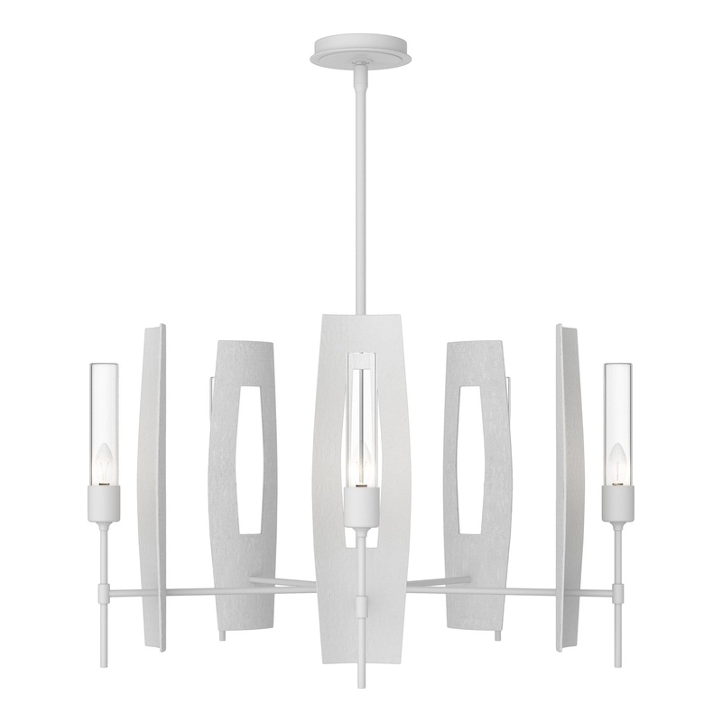 Passage 5-Light Circular Pendant White Clear Glass (ZM)