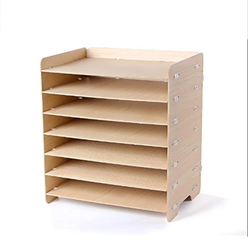 Schedario Classificatore Verticale Cartella del Desktop, Portariviste in Legno Scaffale per Cancelleria A pi Piani, Forniture per Ufficio O Articoli per La Casa (Size : #16)