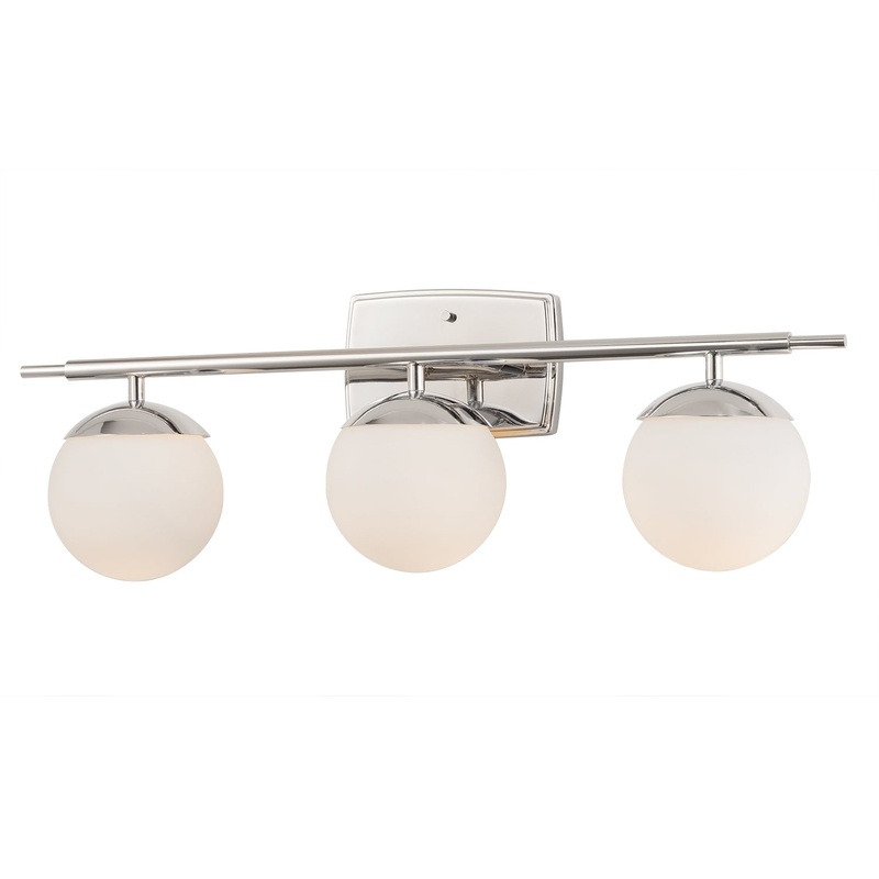 Three Light Bath Bar from the Epoch Collection in Polished Chrome Finish by Justice Designs
