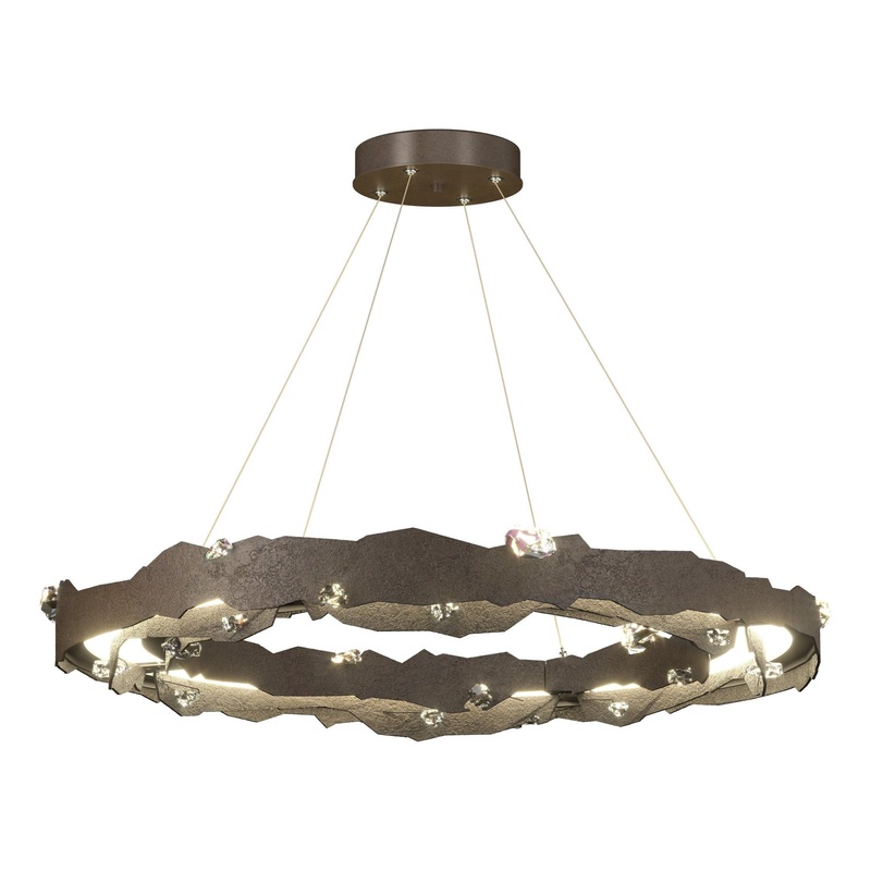 Trove LED Circular Pendant Bronze
