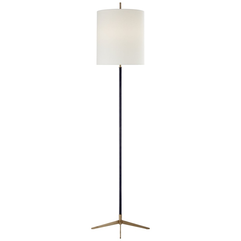 Two Light Floor Lamp from the Caron Collection in Bronze With Antique Brass Finish by Visual Comfort Signature