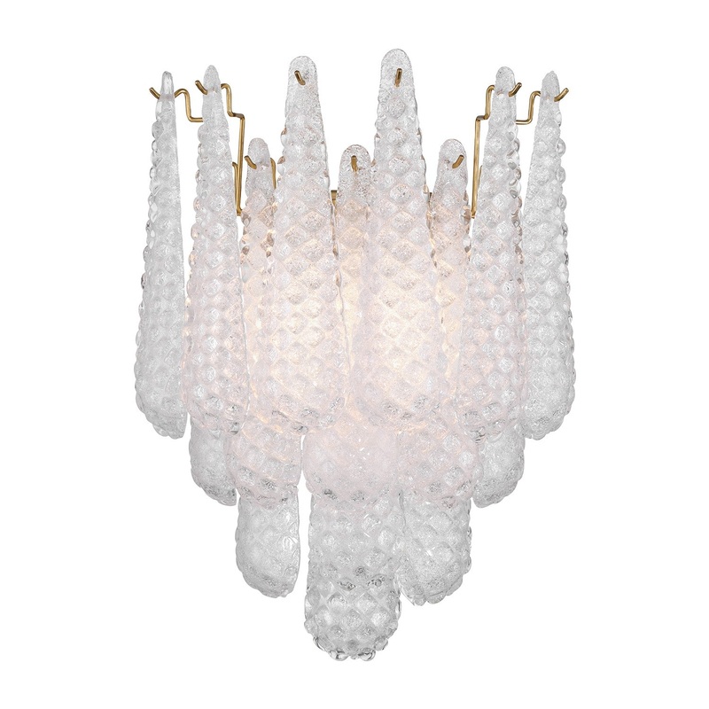 Two Light Wall Sconce from the Ollie Collection in Aged Brass Finish by Crystorama