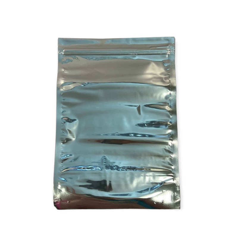 100x Resealable Aluminium Pouches 13x20cm – Windowed Zip Close Food Storage Bag
