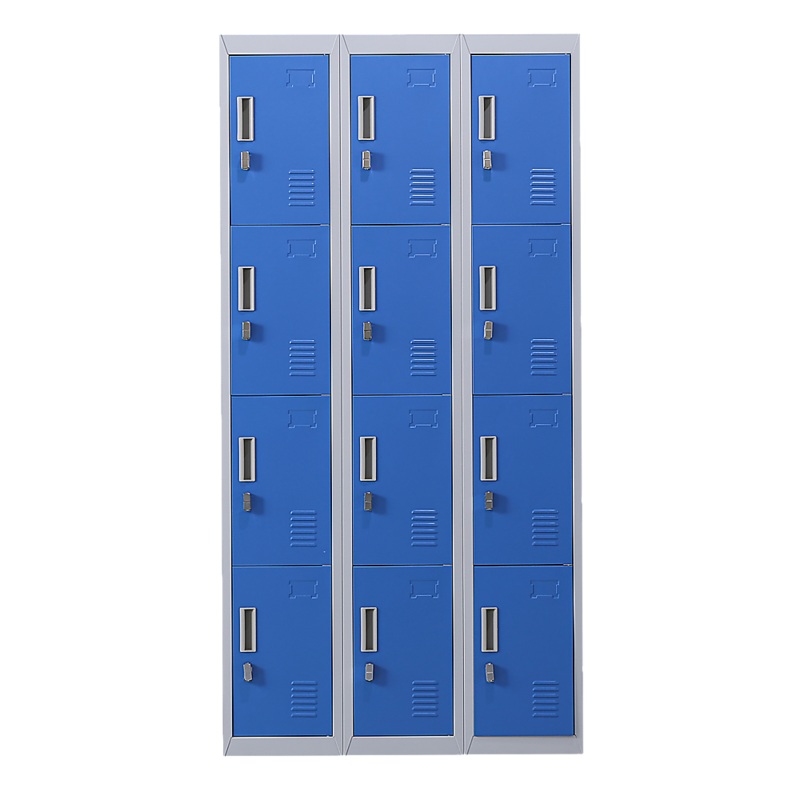 12-Door Locker for Office Gym Shed School Home Storage – Padlock-operated