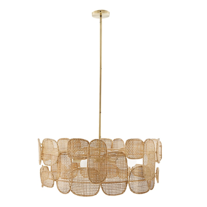 Arteriors 85038 Ronaldo Six Light Chandelier Natural