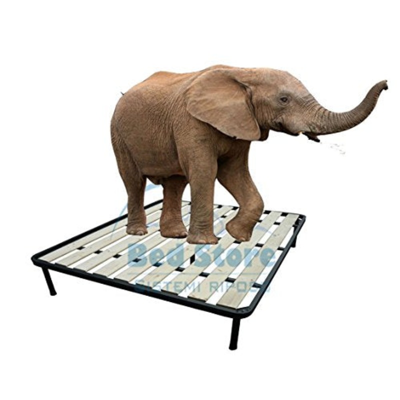 Bed Store SISTEMI RIPOSO Rete A Tavole Francese 140X190 Ortopedica Rinforzata Con Piedi