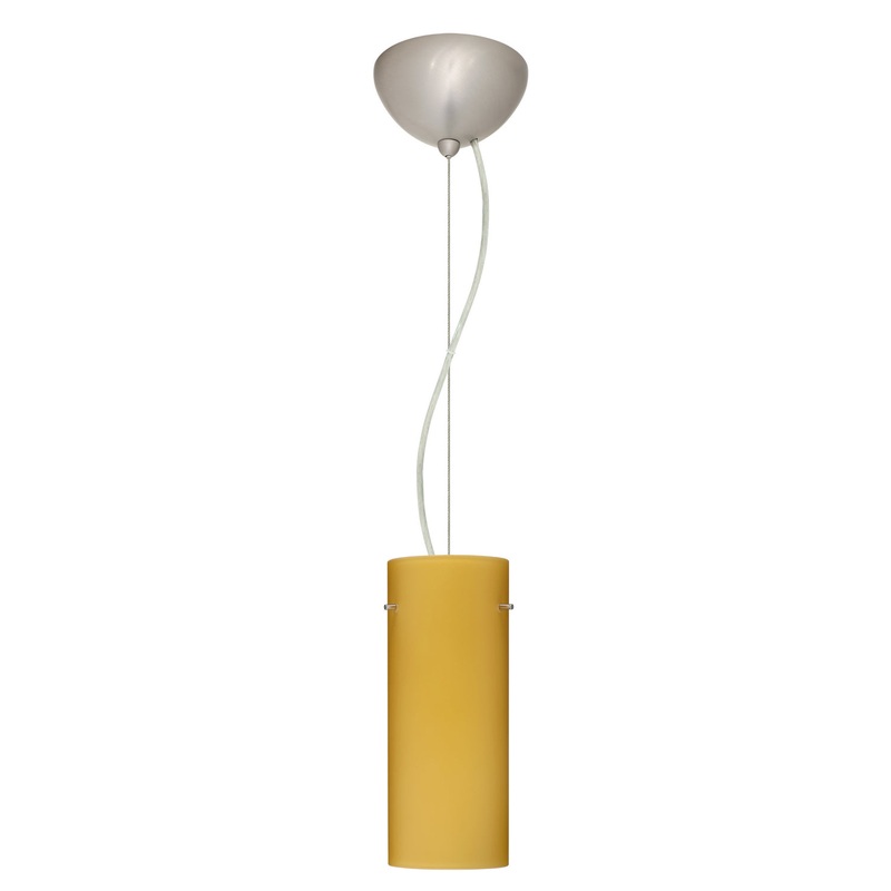 Besa 1KX-4123VM-LED-SN Stilo One Light Pendant Satin Nickel