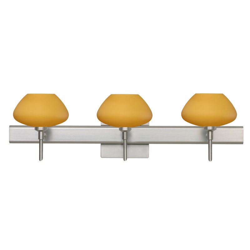 Besa 3SW-541080-SN-SQ Peri Three Light Wall Sconce Satin Nickel