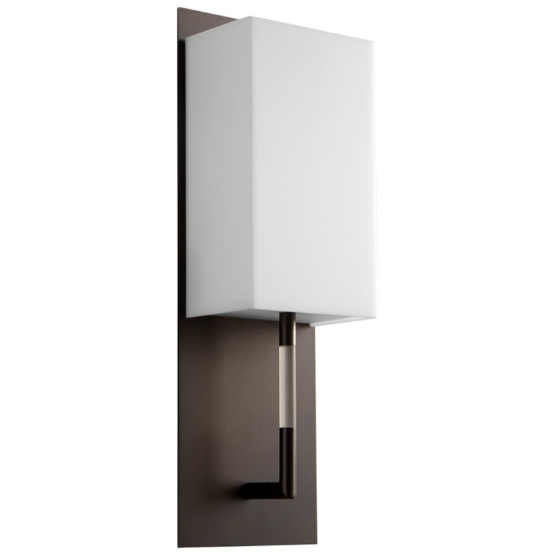 Epoch Single-Light Wall Sconce with Acrylic Shade – Oiled Bronze