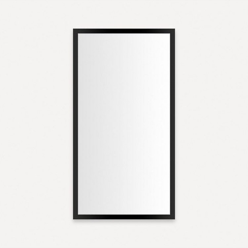 Medicine Cabinet Profiles 16 x 30 x 4 Inch 1 Doors Mirror Matte Black Reversible Electric