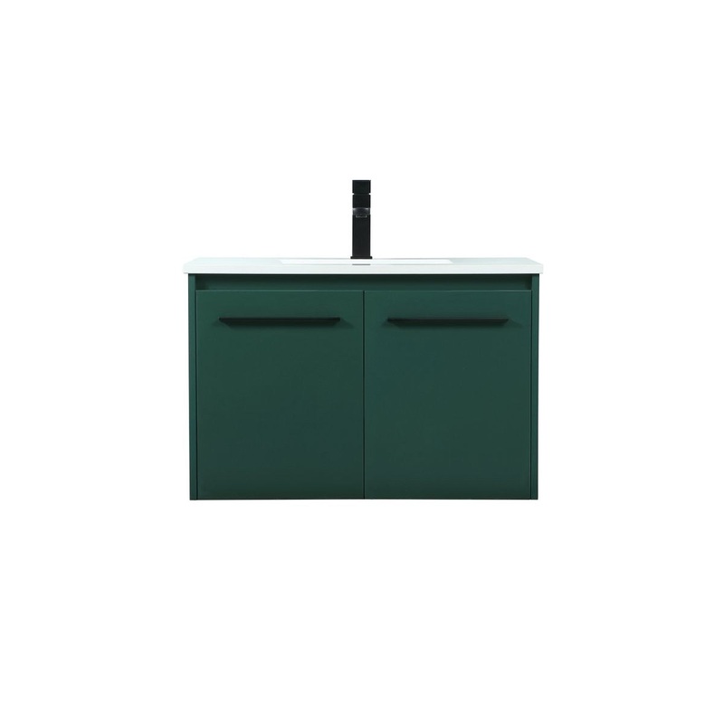Single Bathroom Vanity from the Penn Collection in Green Finish by Elegant Lighting