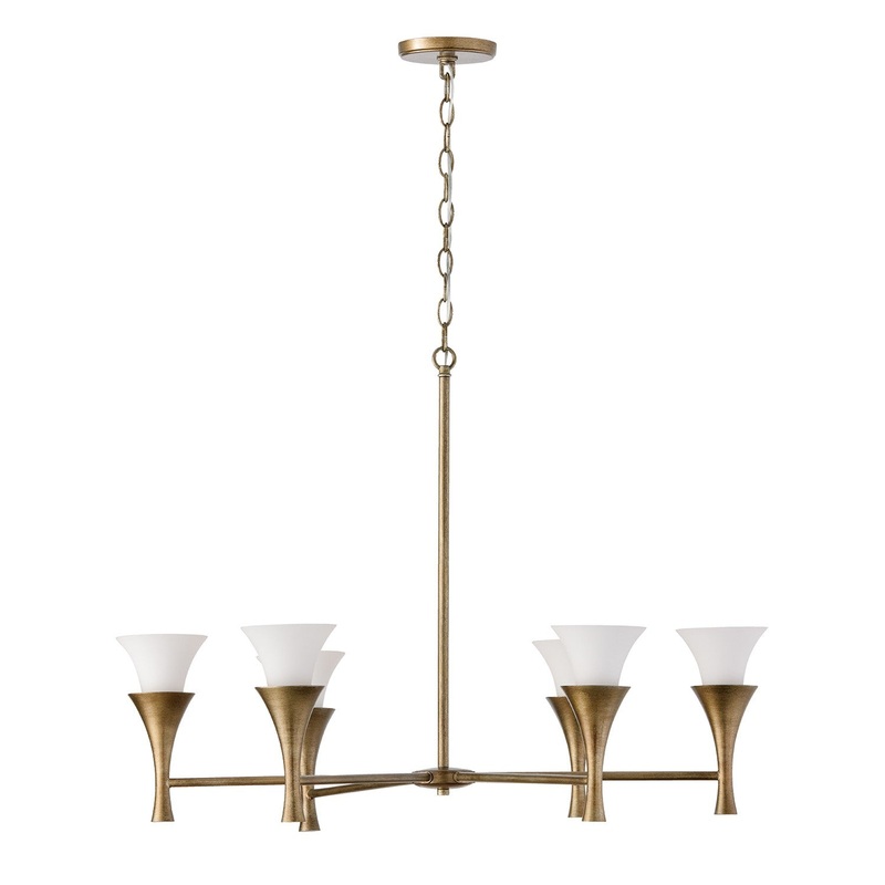 Six Light Chandelier from the Nola Collection in Mystic Luster Finish by Capital Lighting