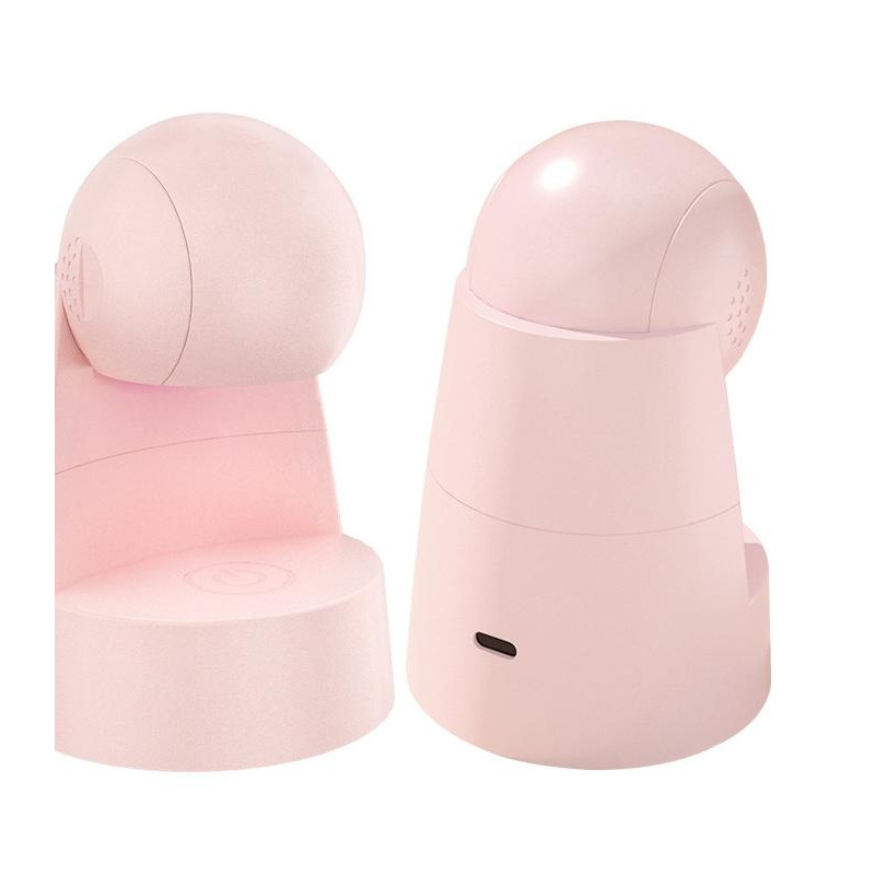 Two Mini Portable UV/LED Nail Lamp – Fast Curing, Adjustable Angle, 60s Timer, USB Rechargeable(pink)