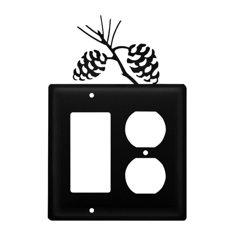 Village Wrought Iron EGO-89 Double Pinecone Single GFI & Outlet CUSTOM Product