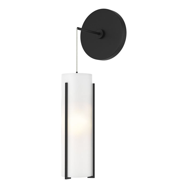 Exos Glass Mini Low Voltage Sconce Black Opal Glass (GG)