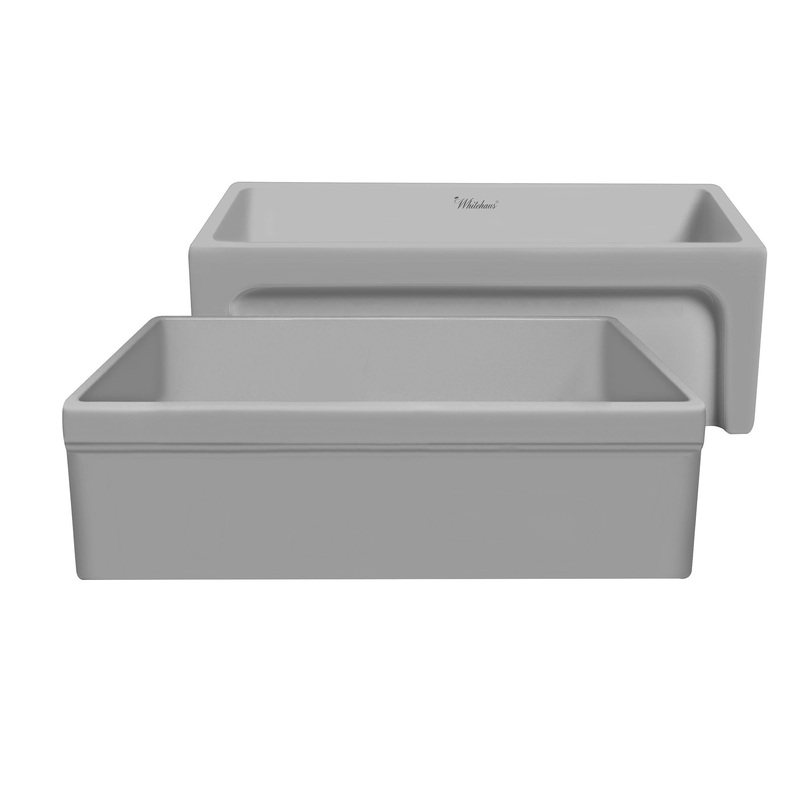 Glencove 30″ Reversible Matte Kitchen Fireclay Sink with  Elegant Beveled Front Apron on one side and a Decorative 2″ Lip Plain on Opposite Side