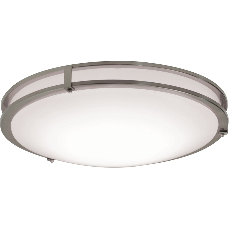 LED Flush Mount from the Carlisle Collection in Satin Nickel Finish by AFX Lighting