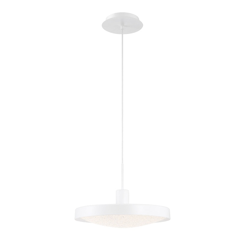 LED Pendant from the Sandstone Collection in White Finish by Eurofase