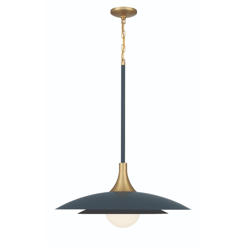 LED Pendant from the Welsh Collection in Blue Finish by Eurofase