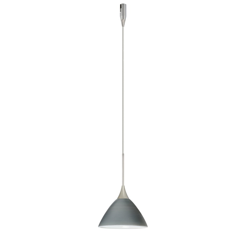 One Light Pendant from the Domi Collection in Satin Nickel Finish by Besa