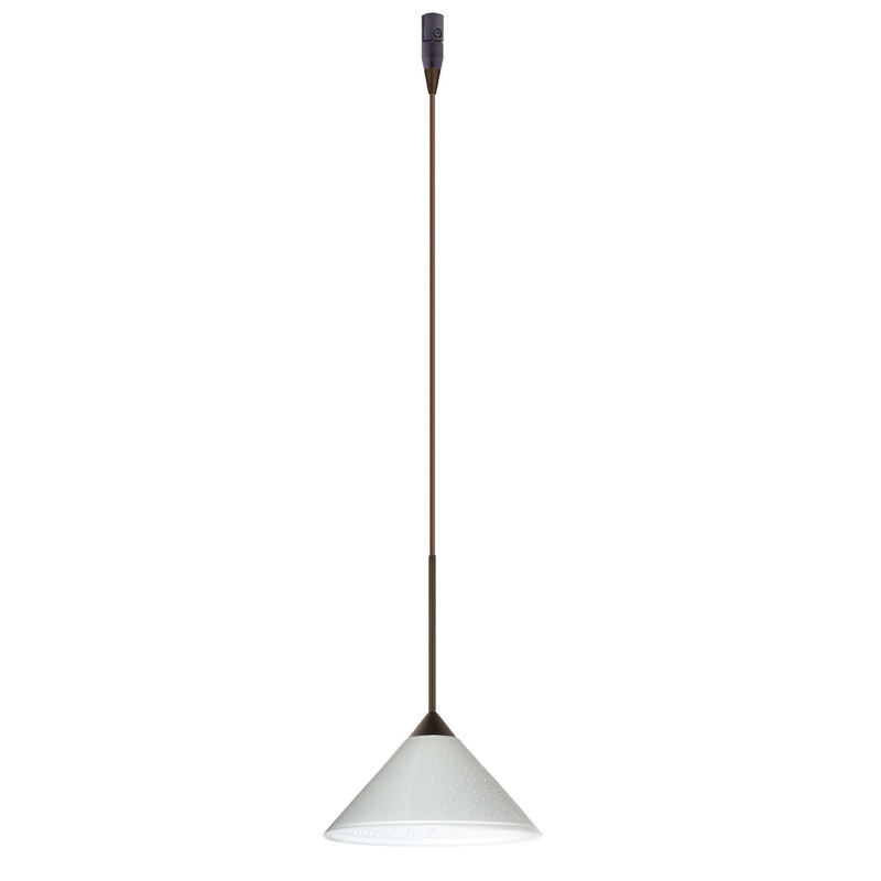 One Light Pendant from the Kona Collection in Bronze Finish by Besa