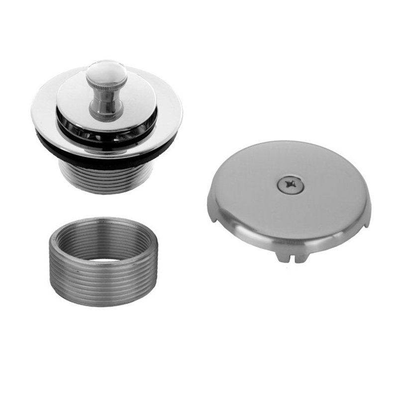 Tub Drain Lift and Turn Tub with 1 Hole Faceplate Polished Chrome Brass