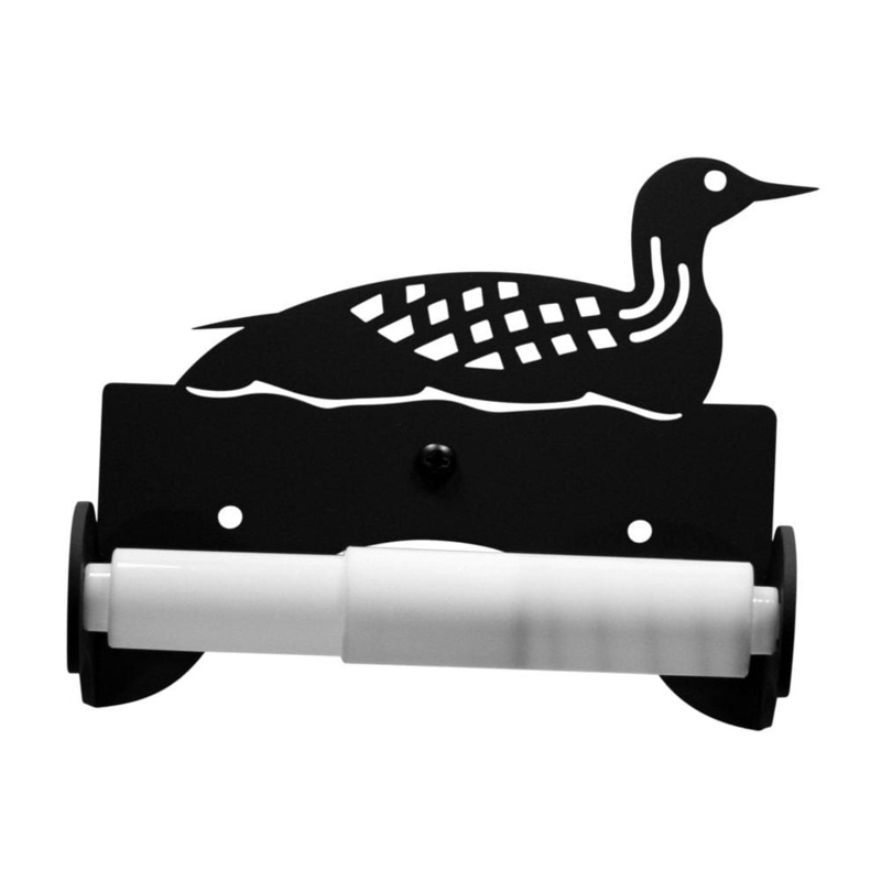 Village Wrought Iron TT-B-116 Loon Toilet Tissue Holder and Roll